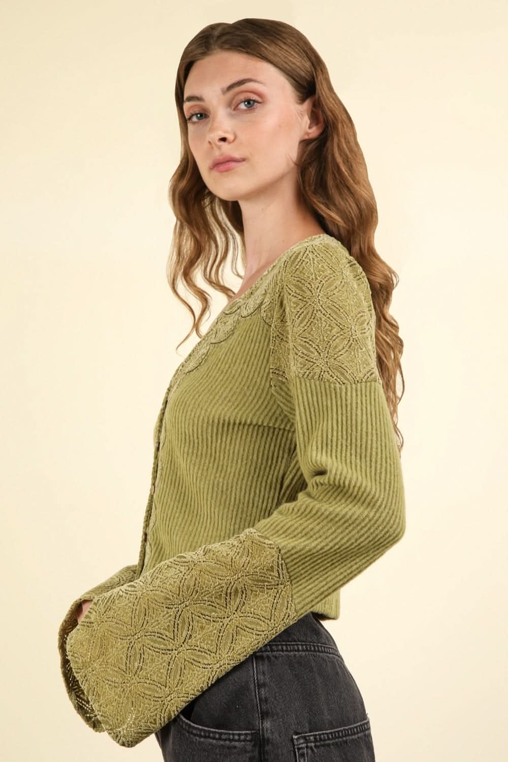 Very J lace detail crop top - Love Salve